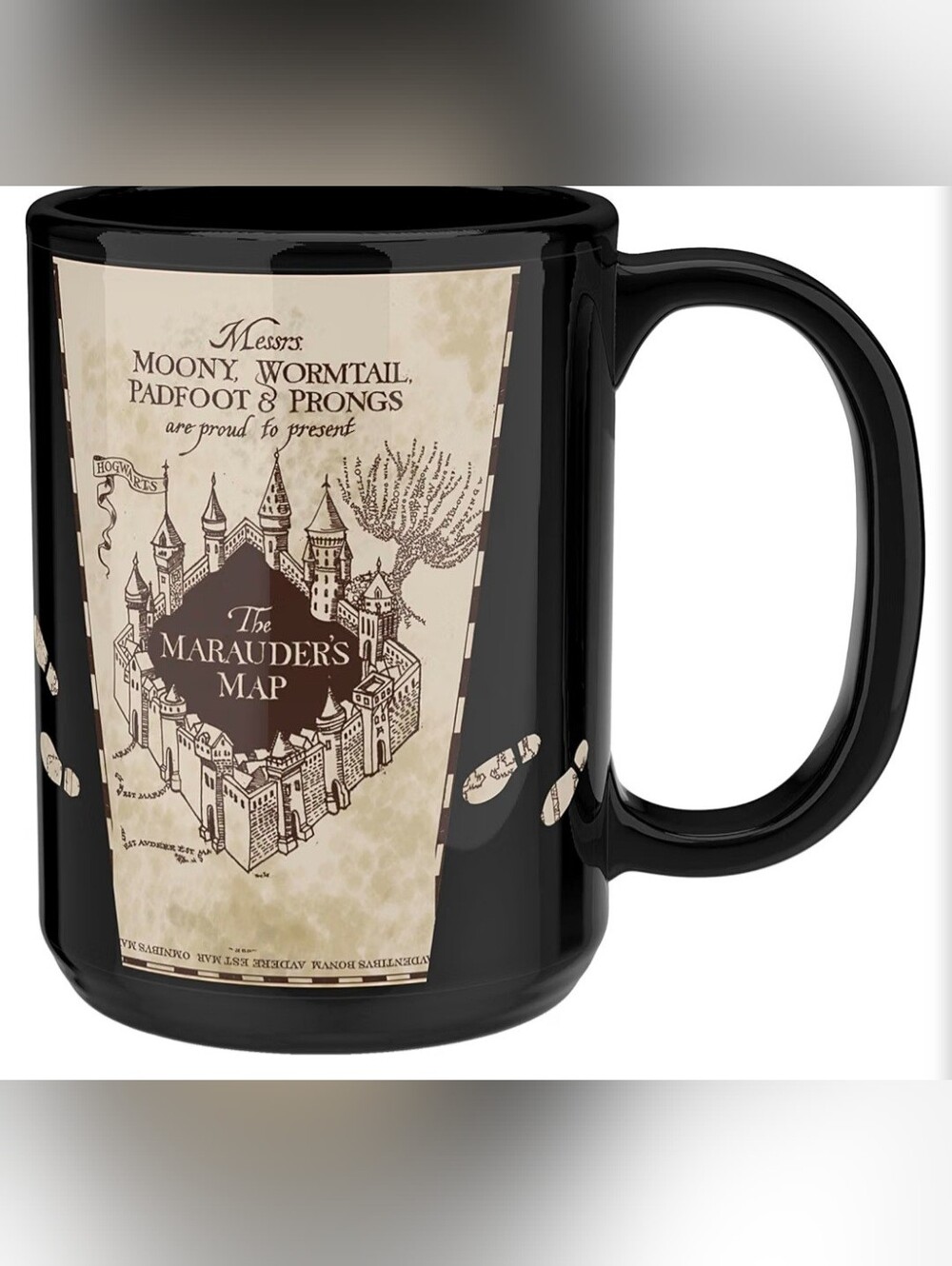 Harry Potter Marauder's Map Unique Color Changing Ceramic Collectible Mug NEW